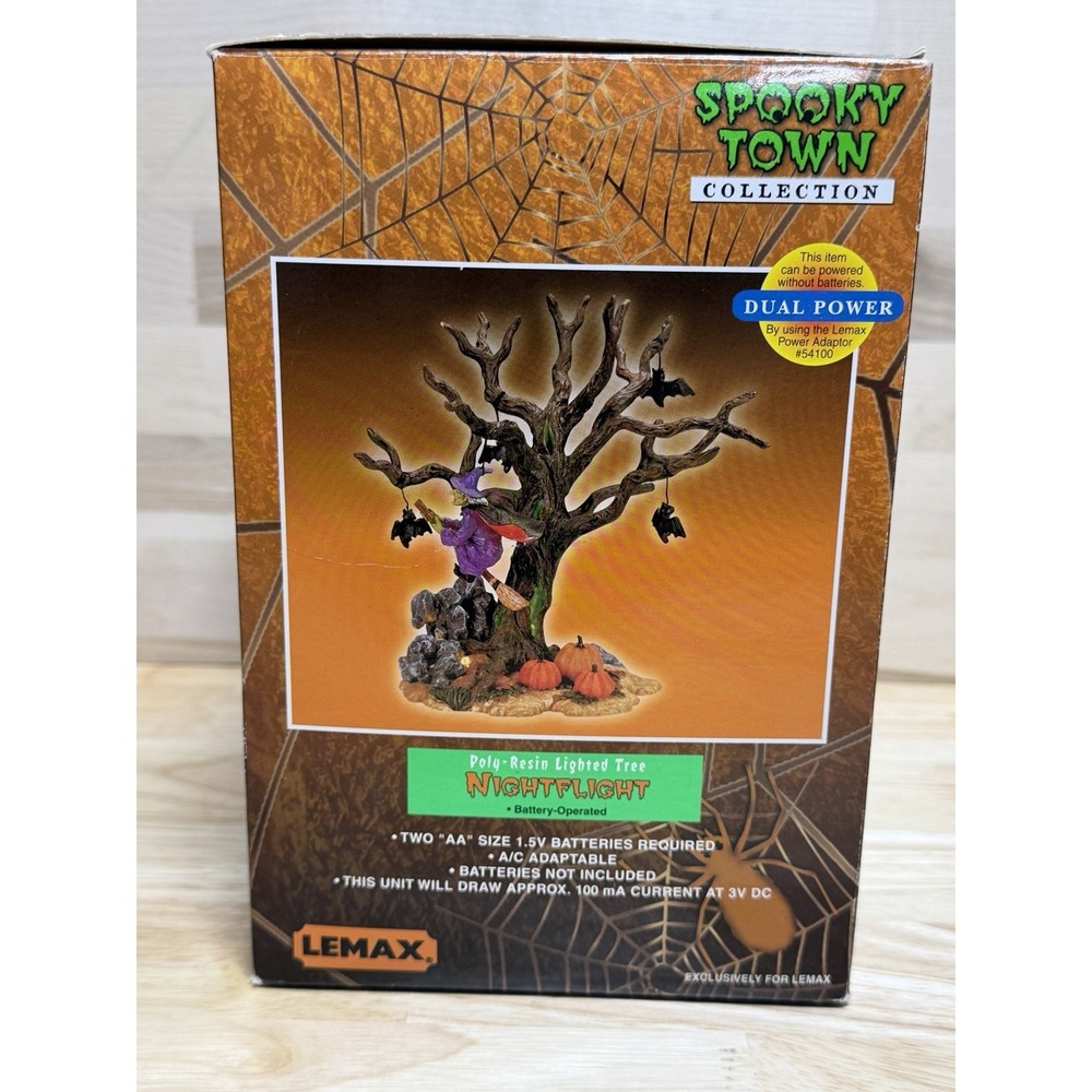 New Lemax Spooky Town Lighted Tree Nightflight #24762 – 2002 Retired